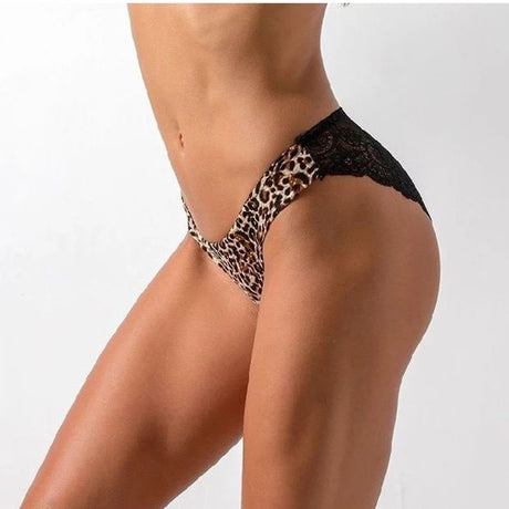 Women's Seamless Underwear Leopard Intimate Women Sexy Lace Black Floral Panties Seamless Panty 3pcs/set
