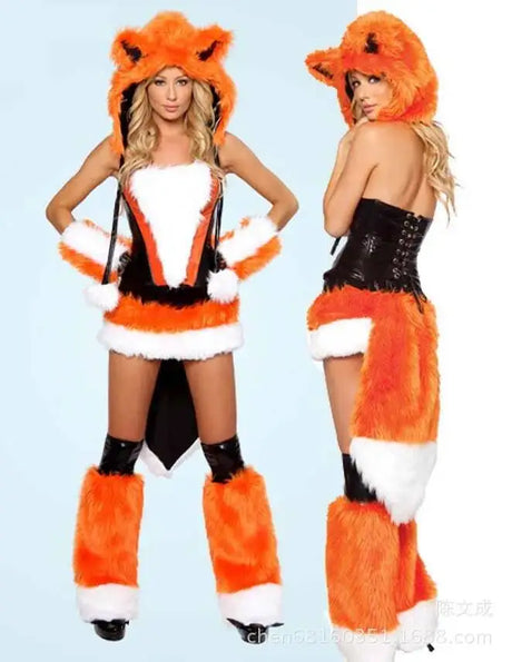 Cosplay Halloween Party Costume Ape Character Role Play Uniform Orange With Big Tail Wolf Game Costume Cosplay Costume