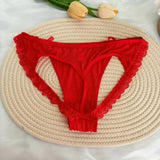 Custom Rhinestone Letter Name Underpants Sexy Mesh Panties Low Rise Hollow Hip Briefs Personalized Gift Wife Lover Anniversary