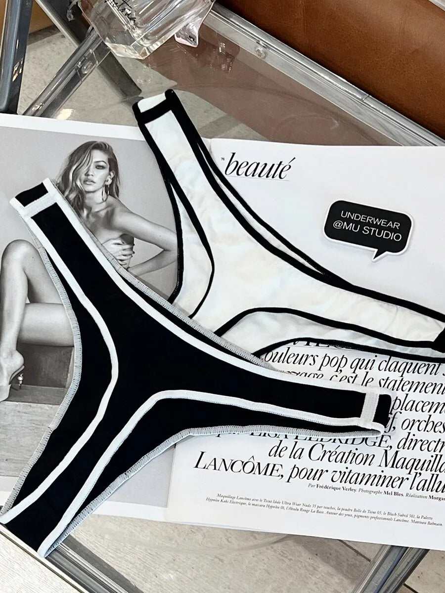 Cotton G String Girls Panties T-back Sexy Women Briefs Thong Underwear Low Waist Seamless Femlae Lingerie Size S-XL