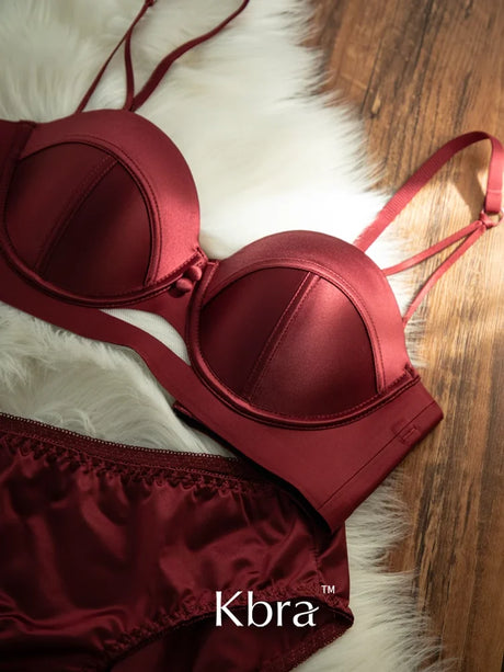 Japanese Anime Set Victoria's Style Half Cup Minimiser & Knickers | Push Up for Small Chest Retro sensual Lingerie Bride Gift