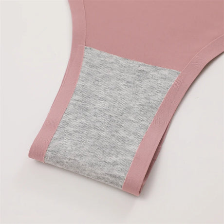 FINETOO 3PC Women Seamless Panties Sexy Brazilian Thong Female Low Waist Solid Color Briefs Comfortable Invisible G-string Panty