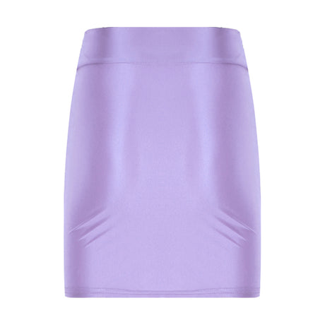 Womens Glossy Two-piece Outfit Oil Shiny Smooth High Waist Mini Skirt with Tank Top Nightclub Rave Outfit Pole Dancing Clubwear