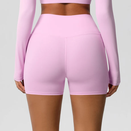Solid Color Yoga Pants With Pockets Quick Drying High Waisted Gym Push Up Yoga Shorts for Woman Breathable Workout Fitness Short