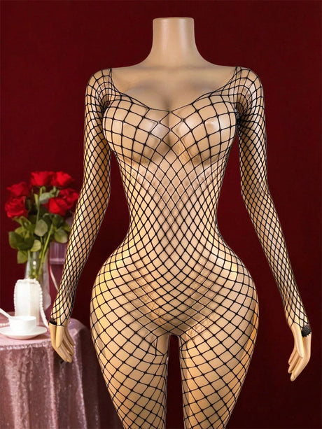 Open Crotch Bodystocking Crotchless Underwear Transparent Sexy Adult Female Lingerie One Piece Bodysuit Babydoll Erotic Costumes