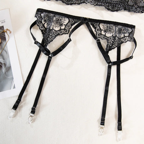 Krasapt New Embroidery 3 Items Sexy Lingerie Set Intimates Porn Female Underwear Uncensored Red Erotic Lingerie Sex Shop