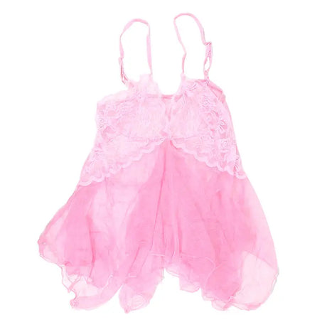 Tulle Suspenders Exquisite Women's Lencerias Lace V-Neck Underwear Semi-transparent Thong Dress Set Females Lingerie Nightgowns