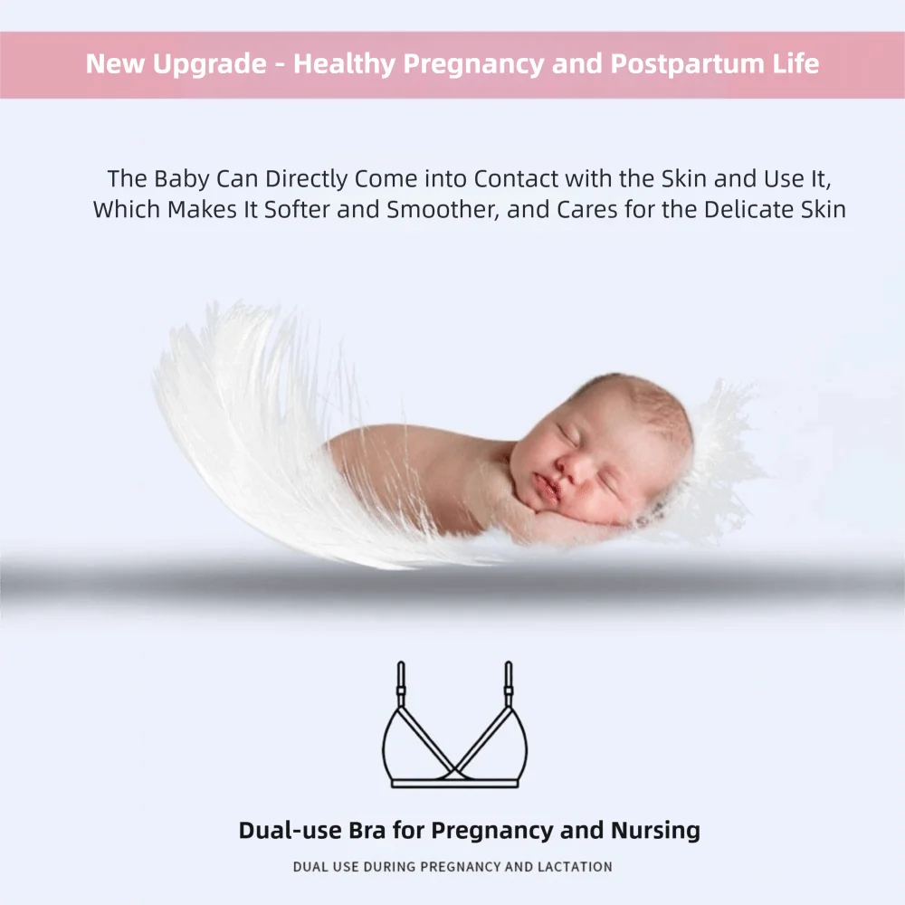 Double Buckle Nursing Bra Anti-sagging Breathable Pregnancy Bralette Pure Cotton Comfortable Nursing Bralette for Breastfeeding