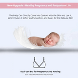 Double Buckle Nursing Bra Anti-sagging Breathable Pregnancy Bralette Pure Cotton Comfortable Nursing Bralette for Breastfeeding