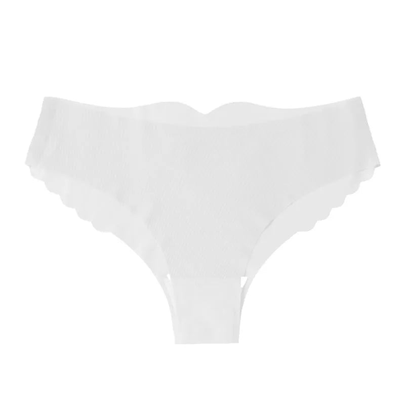 1/3PCS Sexy Women's Low Waist Light Transparent Panties Solid Color Underwear Antibacterial Crotch Ice Silk Underwear Briefs