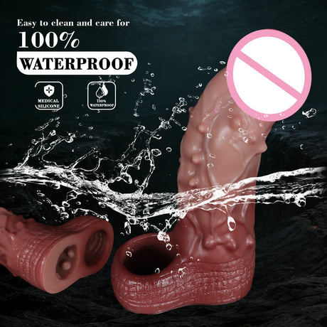 3sizes Silicone Penis Ring Men Penis Sleeve Cock Sleeve Dick ring Enlargement Delay Ejaculation Cock Ring Reusable Condom Sextoy