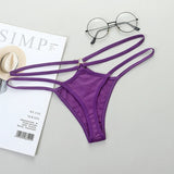 Sexy Thongs Women Sexy Lace Underpants Low-Rise G-string Double Waistband Underwear Sexy Hollow Out Transparent Underwear