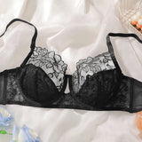 3/4 Cup High-Quality Bra Multi-Size Plus Size Lingerie Embroidered Lace Trim Women's Brassiere push up bra MR2679