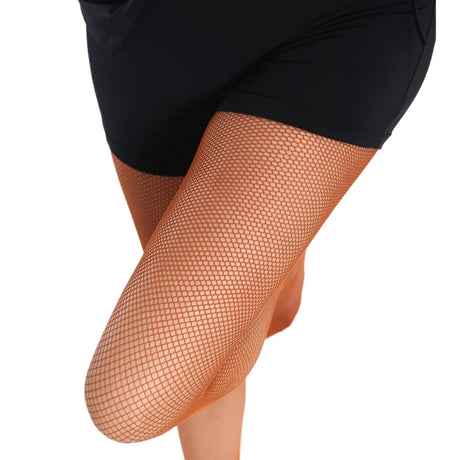 Sexy Latin Tights Leaky Toe Stocking Professional Dance Socks Caramel Cha-Cha Peep Pantyhose Mesh Fishnet Women Stockings