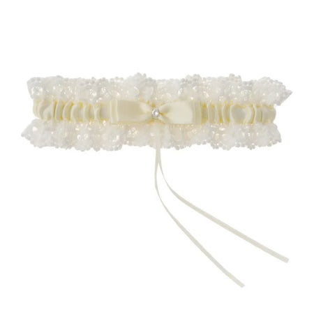 Women Lace Bow Silky Smooth Satin Elastic Thigh Strap Garter Belt Sexy Thigh Bands Party Bride Leg Garter Cosplay Tea Time
