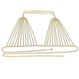 A set of women's sexy shiny rhinestone bra chain waist chain fashionable party crystal bikini set