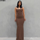 Satin Slip Sleeveless Backless Slim Sexy Maxi Dress 2022 Spring Women Party Y2K Concise Bodycon Elegant Dresses Female Clothing