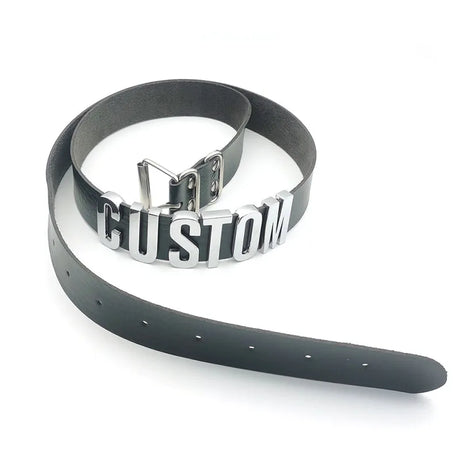 Sexy Punk Leather Customized Letters Belt Belly Chains Personalized Name Buckle Waistband Body Jewelry Cosplay Party Gift
