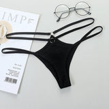 Sexy Thongs Women Sexy Lace Underpants Low-Rise G-string Double Waistband Underwear Sexy Hollow Out Transparent Underwear