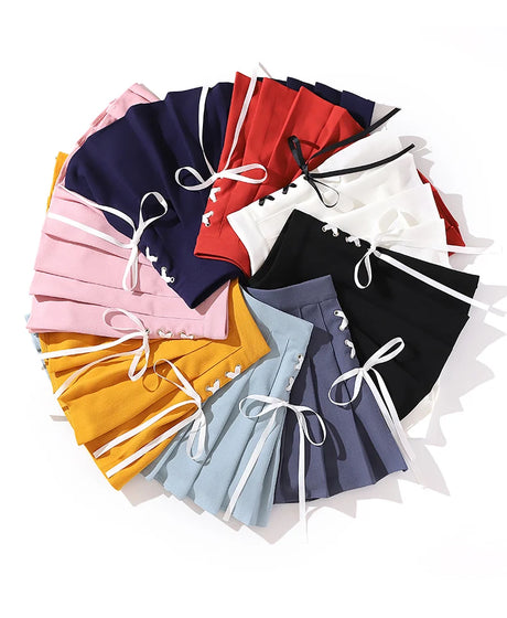 Black High Waist Mini Skirts Punk Pleated Vintage Skirt Gothic Streetwear Cross Print Pleated Women Skirts Lolita Harajuku Skirt