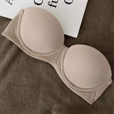 Women Seamless Bra Half-Cup Push-Up Bra Ladies Soft Underwear 2 Hook Back Comfort Non-wire Bralette Sexy Lingerie Size S-XL