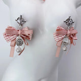 New Erotic Nipple Clamps Pink Collar Bell Body Chain Glowing Fox Tail Butt Plugs BDSM Training Sexy Accessories Adult Sex Toys