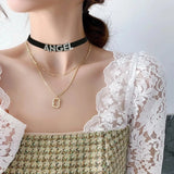Sexy Gothic DADDYS GIRL Letters Choker Necklace Women DIY Custom Name Collar Chocker Jewelry Necklaces Customized Products Gift
