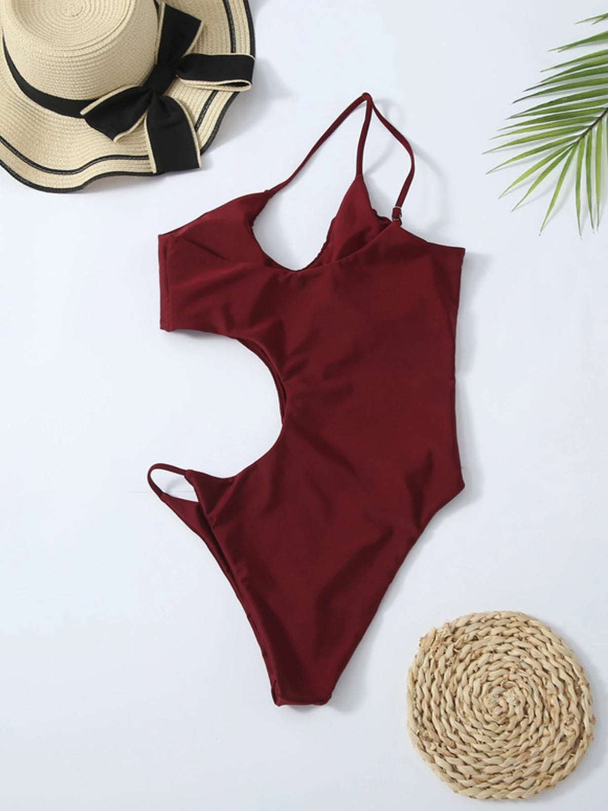 2026 New Sexy Hollow Out One Piece Swimsuit For Women One Shoulder Swimwear Female Bodysuit Monokini Bathing Suit Beachwear Swim