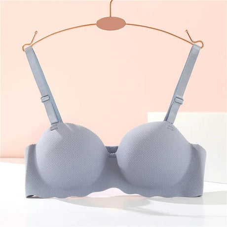 Women's Small Chest Underwear Seamless Push Up Bras Wireless Bralette Detachable Straps Breathable Brassiere Backless Lingerie