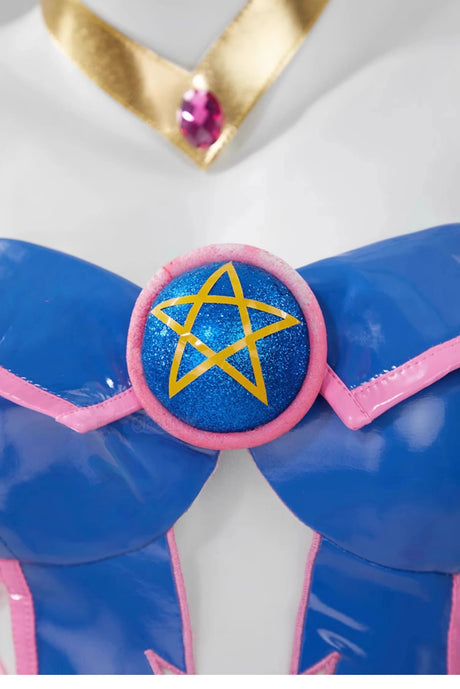 Anime Dark Magician Girl Mana Cosplay Costume Women Sexy Leather Bodysuit Hat Suit Bunny Girl Uniform Halloween Carnival Clothes