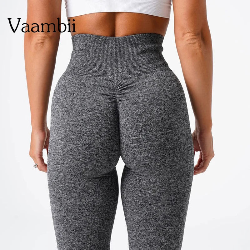 Scrunch Bum Tights Yoga Pants Leggings Women Seamless Sports Yoga Pant High Waist Ribbed Gym Clothes Fitness Workout Wear