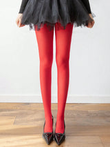 Women's Velvet Retro Spring and Autumn Thick Stockings Matte Arbitrary Cut High-Elastic Pantyhose