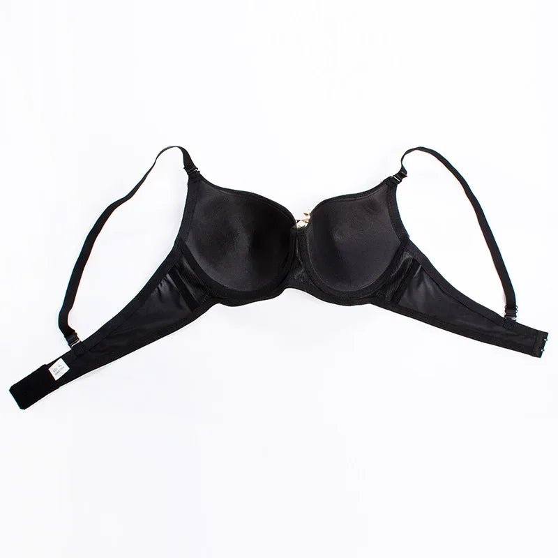 Gothic Punk Bra Gold Rivet Skeleton Hands Fashion Push Up Bras for Women Sexy Corset Top Party Club Dance Wear