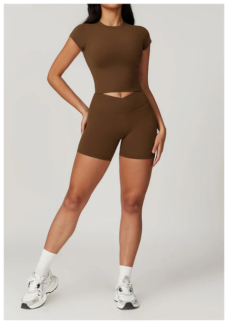 Women Fitness Shorts Sports Shorts Running Cycling Shorts High Waist Push Up Gym Shorts Workout Leggings Woman Yoga Clothing