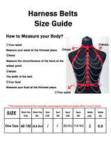 Women Gothic PU Leather Chest Harness Belt with Chain Bra Strap Adjustable Punk Y2K Body Harness Festival Layering Accessory