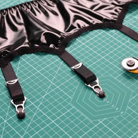 Sexy multi choices Luxury Garter Belt Women Glossy Satin Mini Skirt Metal Clips Garter Suspender Belt For OL sexy dancer sm game