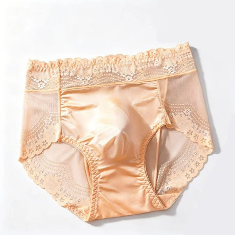 1pc Men Lace Thin Seamless Ice Silk Briefs 3D Bulge Pouch Low Waist Pantie Breathable High Elastic Soft Underwear