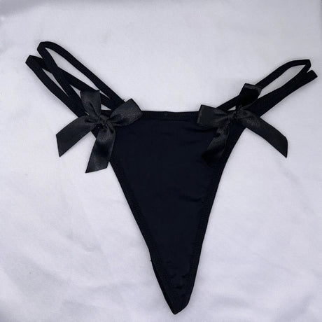 Sexy Crotchless Panties For Women Erotic Ultra Thin Thong Thin Strap Metal Chain Letters Briefs Breathable Seamless Dingzzkll