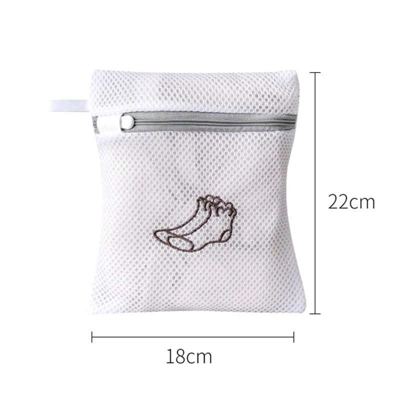 Laundry Bag Sets For Washing Machines Embroidery Fine Mesh Underwear Organizer Basket Clothes Cleaning Protect Anti-deformation