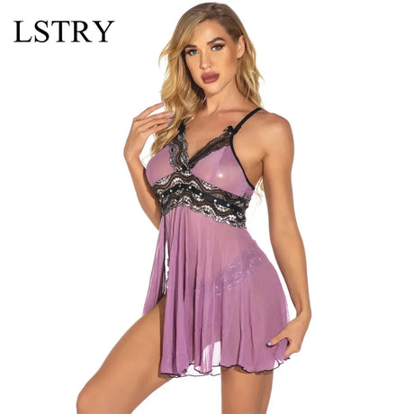 Sexy Lingerie Women Lace Sleepwear Sexy Mujer Sexi Dress Underwear Plus Size 6XL Women Nightwear Sleep Dress Vestidos De Noche