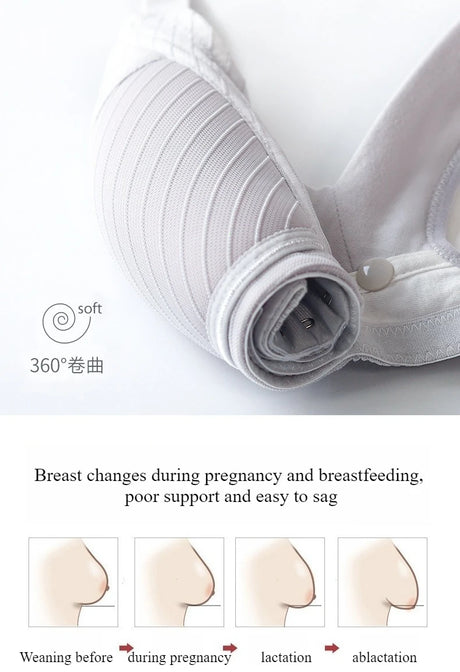 Front Button Maternity Nursing Bra Adjustable Mama Open Breast Bra Cotton Wire Free Sleep Underwear Lactating Nursing Bralettes