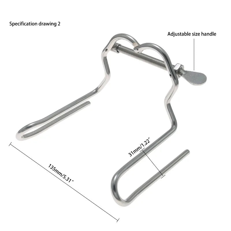 NewAnal Dilator Metal Vaginal Speculum Fisting Adjustable Huge Stainless Steel  Vaginal Dilator Anal Training Dildos Sex Toys18+
