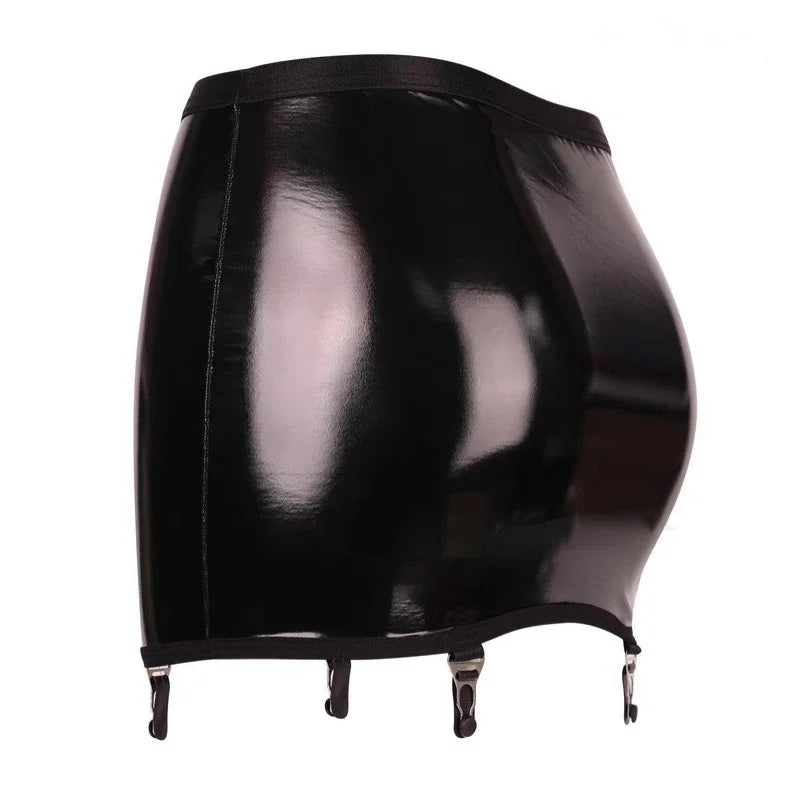 Sexy multi choices Luxury Garter Belt Women Glossy Satin Mini Skirt Metal Clips Garter Suspender Belt For OL sexy dancer sm game
