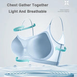 3PCS Ultra-Thin Breathable Ice Silk Bras Women's Seamless Back Halter Vest Wrap Bras Chest Gather Together Light Breathable Tops