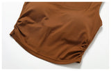 2-Piece Yoga Tennis Skirt Set Gym Outdoor Bra Crop Top High Waist Fitness Skirt Suit Women's Golf Dance Badminton Sport Shorts