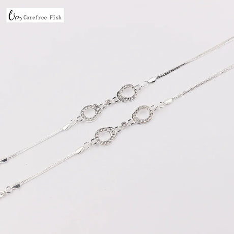 Detachable Rhinestone Metal Bra Strap for Women, Non-Slip Invisible Adjustable Crystal Shoulder Straps,Lingerie Accessories Gift