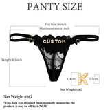 Sexy Customized Name Lace Thong Panties for Women Adjustable Underwear Detachable DIY Letter Personality Valentine's Day Gift