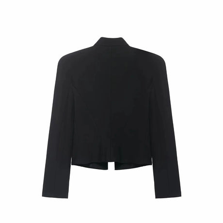 Women Vintage Slim Jacket Spring Women Trends Elegant Napoleon Jackets Ladies High Street Chic Shoulder Padded Blazer