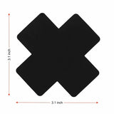 20pcs Red Heart Kiss Me Shape Self-Adhesive Disposable Satin Nipple Covers for Women Breast Pasties Stickers for Strapless Cloth