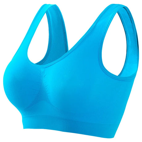 Women's Seamless Push-Up Bra Sports Bralette Non-wire Crop Top Solid Sexy Lingerie No-Pads Breathable Plus Size Tank Bra S-5XL